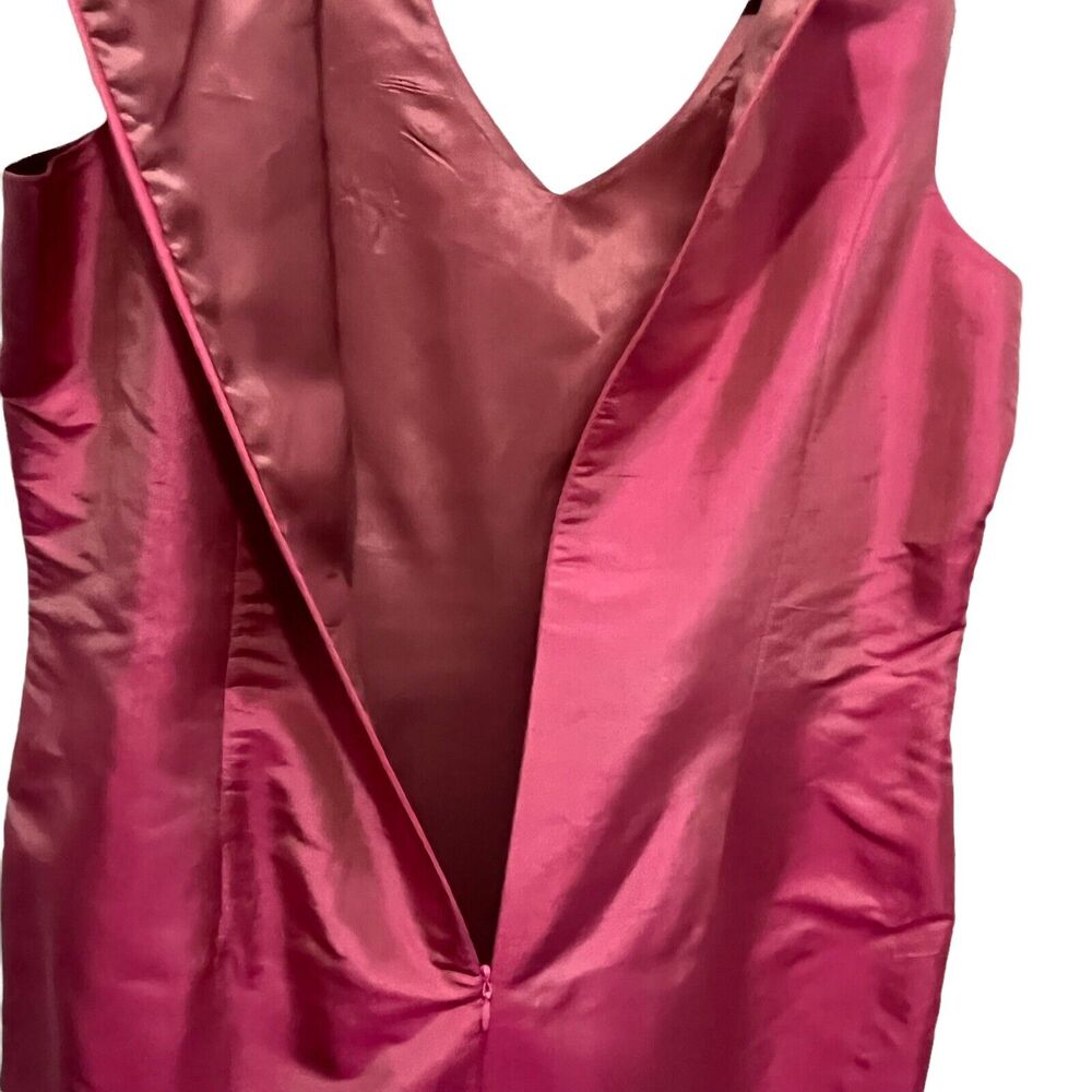 Dress Suit Vintage Womens 90s MILLER SHOR 100% Silk 2-piece Two-Tone Pink Tan 12 - Picture 8 of 16